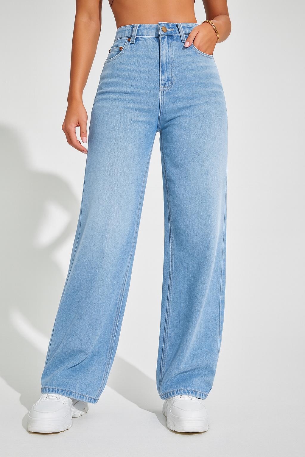 Liora™ High-Waist Sculpting Denim Wide-Leg Jeans