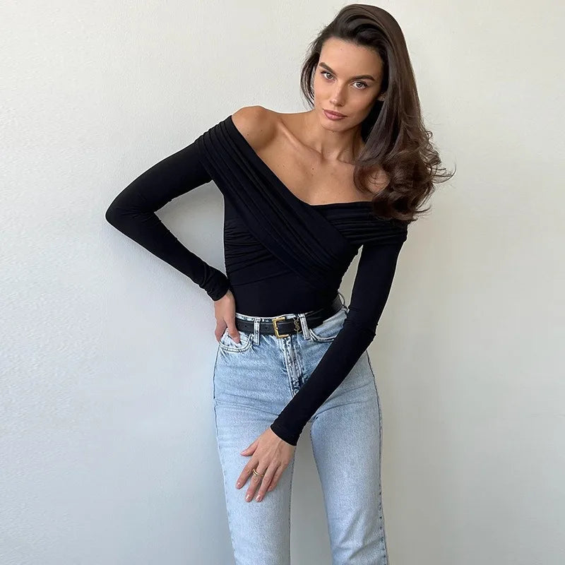 Liora™ Off-Shoulder Crossed Bodysuit