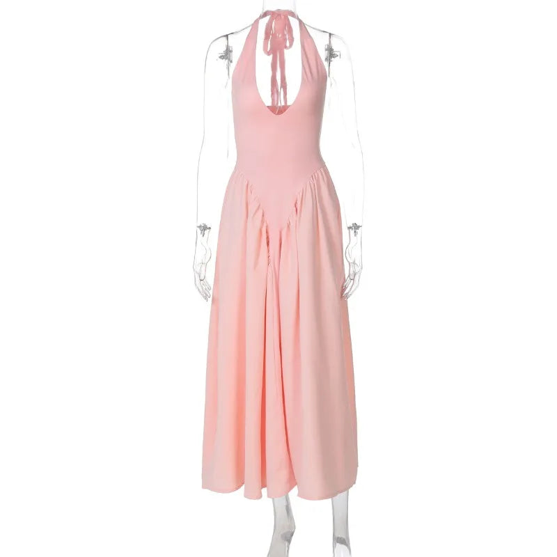 Liora™ Backless Deep V Summer Dress