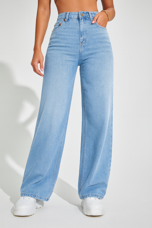 Liora™ High-Waist Sculpting Denim Wide-Leg Jeans