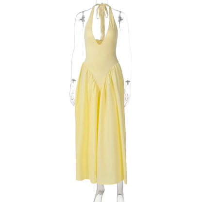 Liora™ Backless Deep V Summer Dress