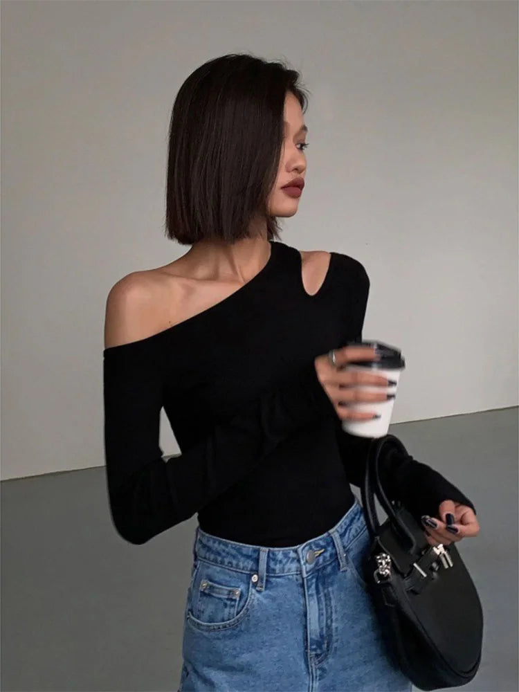 Liora™ Skew Collar Off-Shoulder Top