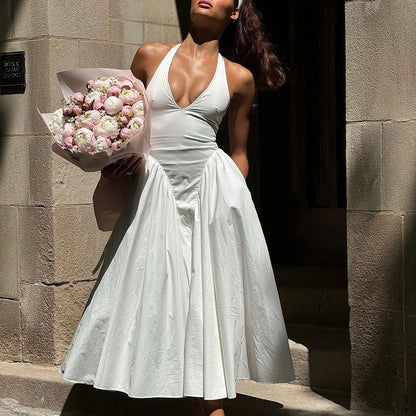 Liora™ Backless Deep V Summer Dress