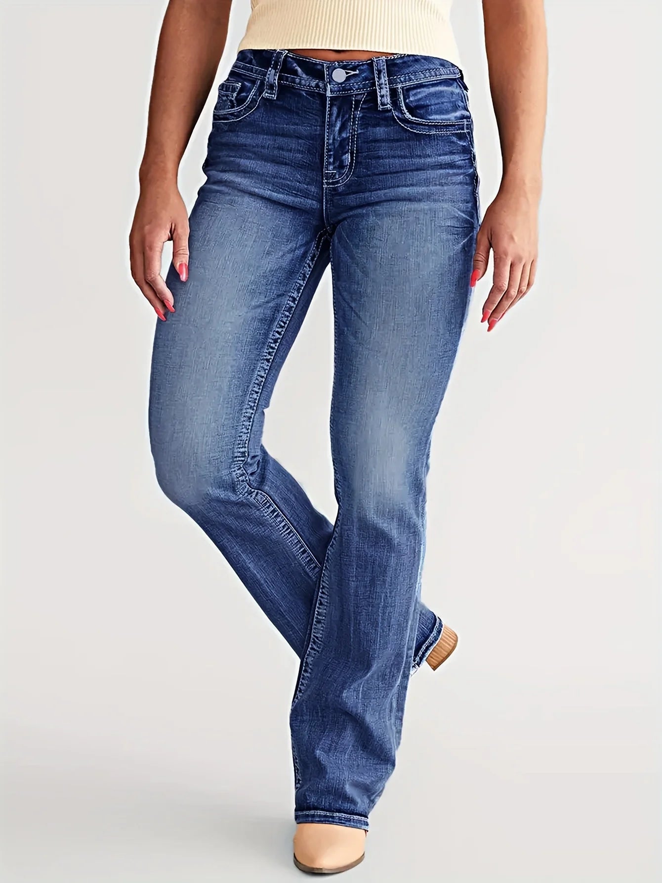 Liora™ Mid-Rise Flared Jeans