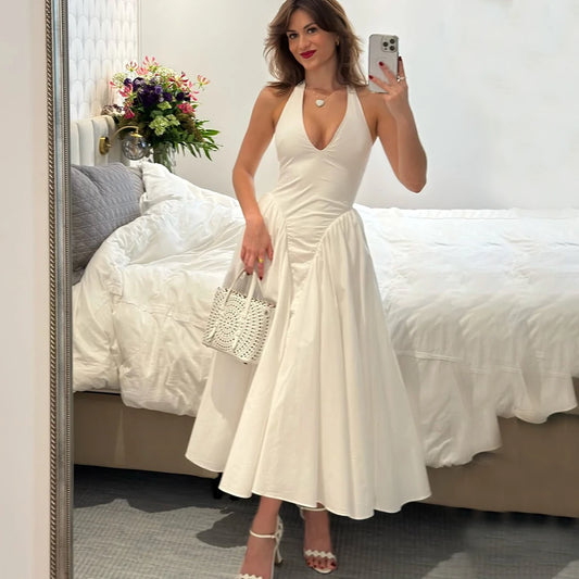 Liora™ Backless Deep V Summer Dress