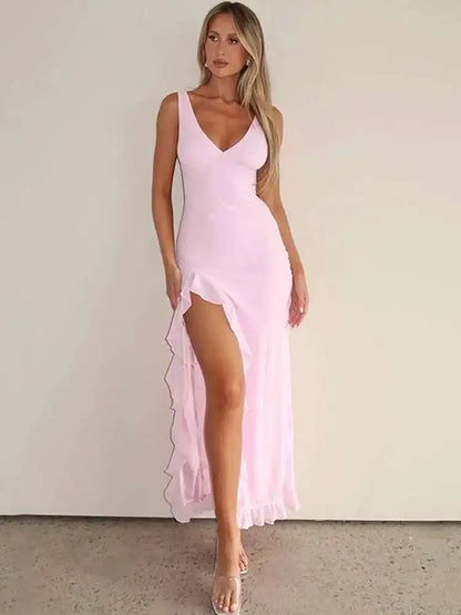 Liora™ Ruffle High-Split Evening Dress