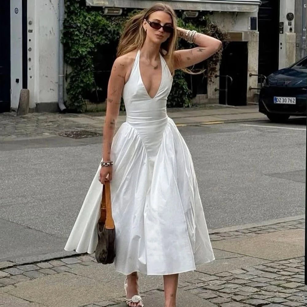 Liora™ Backless Deep V Summer Dress