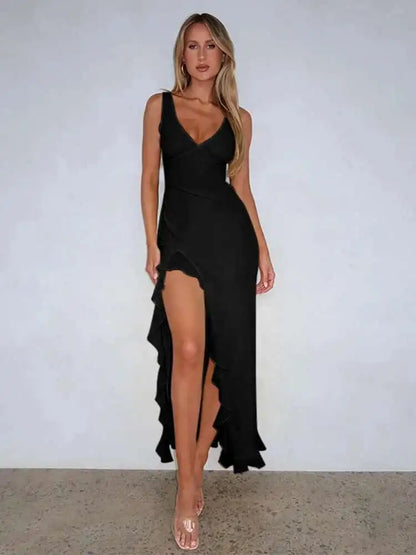 Liora™ Ruffle High-Split Evening Dress