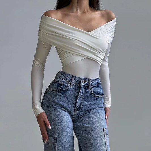 Liora™ Off-Shoulder Crossed Bodysuit