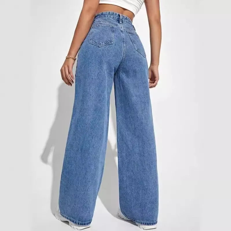 Liora™ High-Waist Sculpting Denim Wide-Leg Jeans