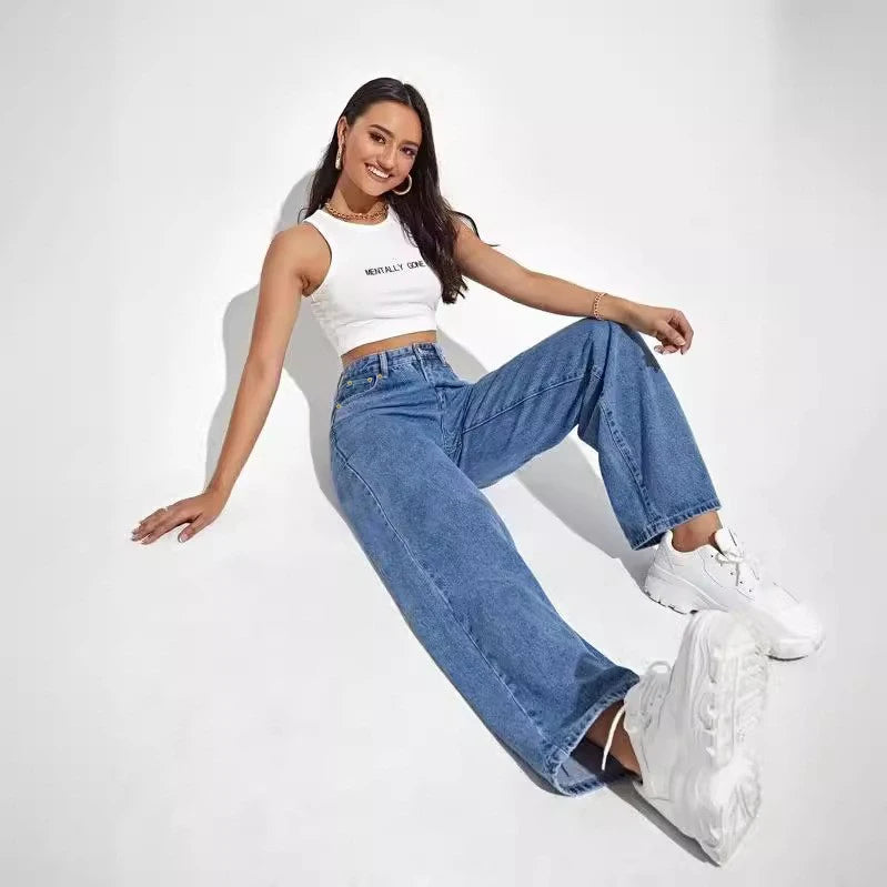 Liora™ High-Waist Sculpting Denim Wide-Leg Jeans